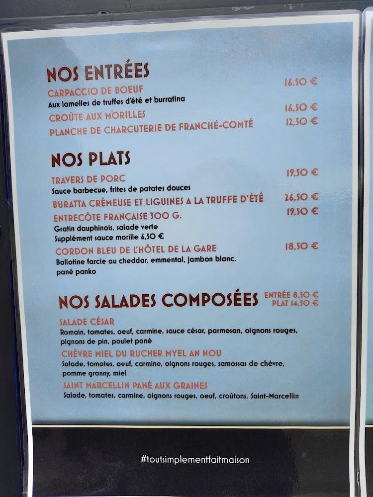 Hôtel de la Gare - Menu Image 1